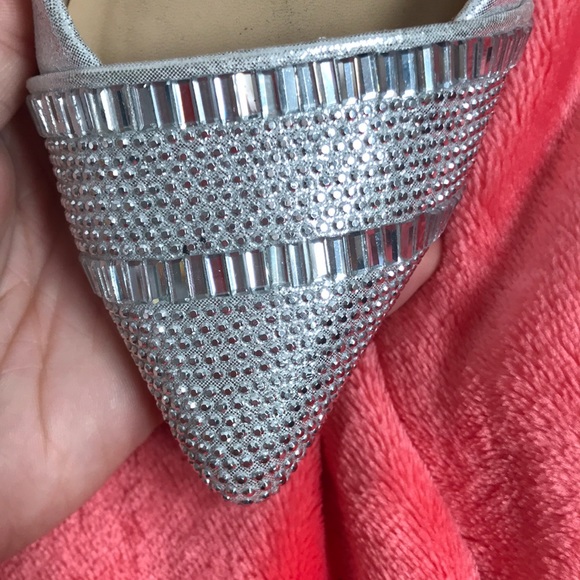 Silver Jewelled Pointed Toe Flats - Picture 2 of 4